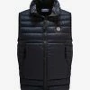 Stone Island Clothing Navy Blue Bio-Based Ripstop Nylon Down Gilet