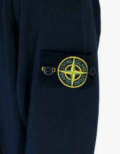 Stone Island Clothing Navy Blue Compass Logo Hoodie