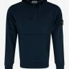 Stone Island Clothing Navy Blue Compass Logo Hoodie