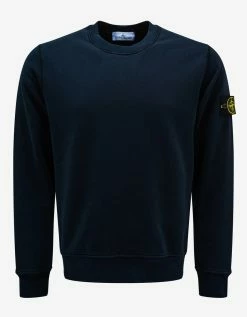 Stone Island Navy Blue Compass Logo Sweatshirt