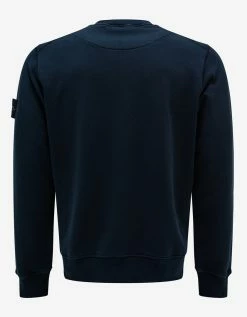 Stone Island Navy Blue Compass Logo Sweatshirt