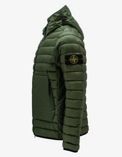 Stone Island Olive Bio-Based Ripstop Nylon Down Jacket Clothing