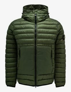 Stone Island Olive Bio-Based Ripstop Nylon Down Jacket Clothing