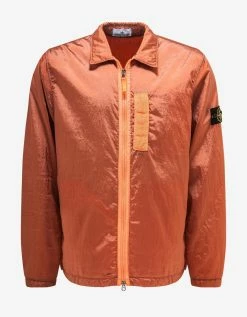Stone Island Peach Nylon Metal Overshirt Clothing