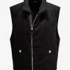 Stone Island Shadow Project Black Brushed Cotton Nylon Tela Gilet Clothing