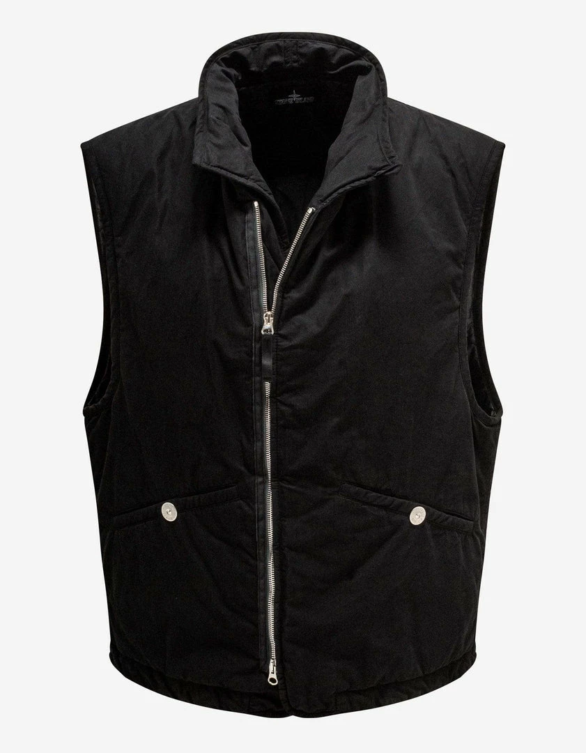 Cheapest 🎁 Stone Island Shadow Project Black Brushed Cotton Nylon Tela Gilet Clothing ✔️ 3 Stone Island Shadow Project Black Brushed Cotton Nylon Tela Gilet Clothing