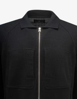 Stone Island Shadow Project Black Chest Pocket Zip Cardigan