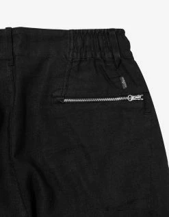Stone Island Shadow Project Black Linen-Blend Cropped Trousers