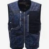 Stone Island Shadow Project Blue Dévoré Utility Vest Clothing