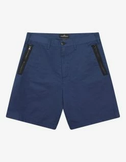 Stone Island Shadow Project Blue Zip Chino Shorts