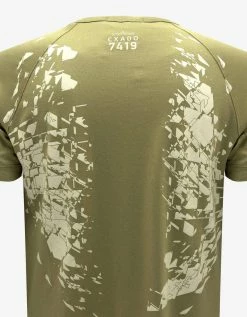 Stone Island Shadow Project Green Geometric Graphic T-Shirt