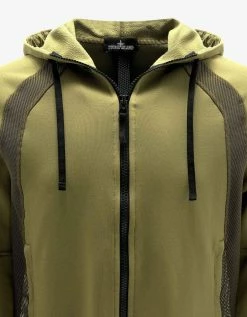 Stone Island Shadow Project Green Mesh Vent Hoodie Clothing
