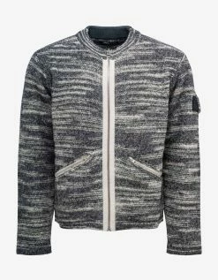 Stone Island Shadow Project Clothing Grey Chapter 2 Knitted Cardigan