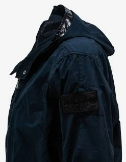 Stone Island Shadow Project Clothing Navy Blue HD Pelleovo Cotton-TC Short Parka Jacket