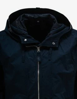 Stone Island Shadow Project Clothing Navy Blue HD Pelleovo Cotton-TC Short Parka Jacket