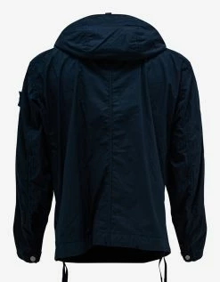 Stone Island Shadow Project Clothing Navy Blue HD Pelleovo Cotton-TC Short Parka Jacket