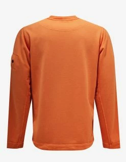 Stone Island Shadow Project Clothing Orange Mesh Detail Sweatshirt