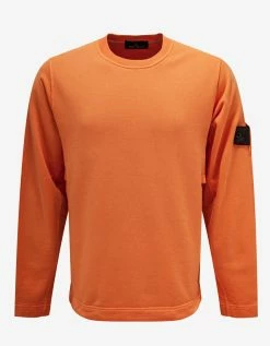Stone Island Shadow Project Clothing Orange Mesh Detail Sweatshirt