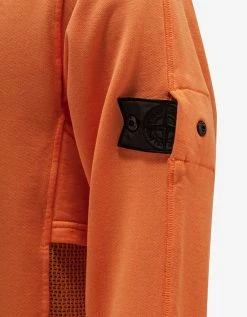 Stone Island Shadow Project Clothing Orange Mesh Detail Sweatshirt