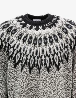 Valentino Animalier Graphic Wool Sweater