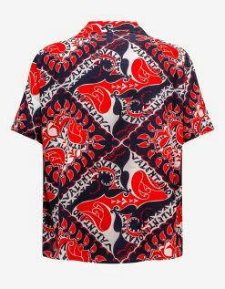 Valentino Clothing Archive Manifesto Bandana Print Silk Shirt