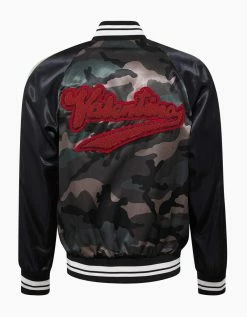 Valentino Beaded Logo Camouflage Souvenir Jacket
