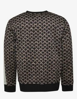 Valentino Clothing Black & Beige Logo Scale Print Sweatshirt