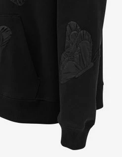 Valentino Black Butterfly Applique Hoodie