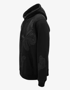 Valentino Black Butterfly Applique Hoodie
