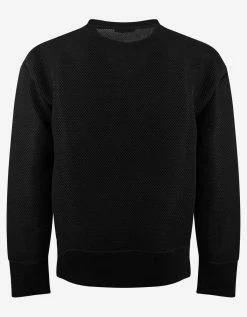 Valentino Black Logo Print Mesh Sweatshirt