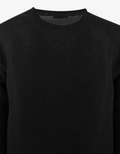 Valentino Black Logo Print Mesh Sweatshirt