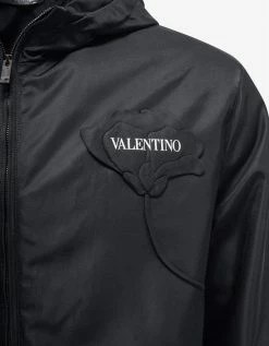 Valentino Clothing Black Men's Garden Nylon Windbreaker