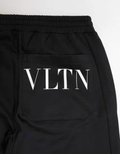 Valentino Clothing Black Nylon Blend VLTN Sweat Pants