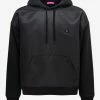 Valentino Clothing Black Nylon Front Stud Detail Hoodie
