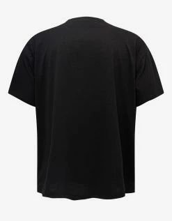 Valentino Black Nylon Front Stud Detail T-Shirt