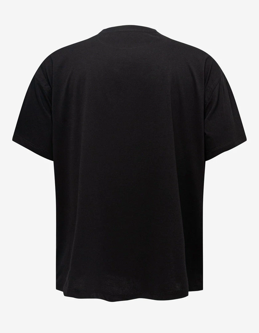 Outlet ✔️ Valentino Black Nylon Front Stud Detail T-Shirt ⌛ 4 Valentino Black Nylon Front Stud Detail T-Shirt