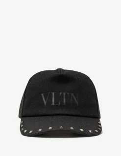Valentino Accessories Black Rockstud Baseball Cap