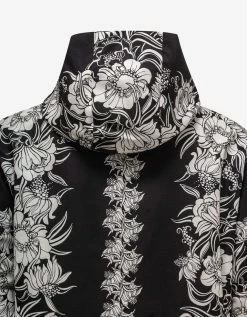 Valentino Black Street Flowers Daisyland Print Anorak