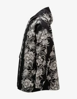 Valentino Black Street Flowers Daisyland Print Anorak