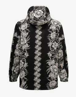 Valentino Black Street Flowers Daisyland Print Anorak