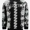 Valentino Black Street Flowers Daisyland Sweatshirt Clothing