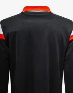 Valentino Black Track Jacket With Orange Stripes