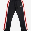 Valentino Black Track Pants With Orange Stripes Clothing