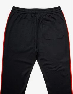 Valentino Black Track Pants With Orange Stripes Clothing