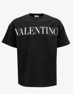 Black Valentino Logo Print T-Shirt
