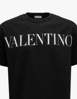 Black Valentino Logo Print T-Shirt