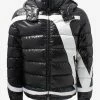 Valentino Black VLogo Print Nylon Puffer Jacket