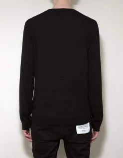 Wholesale 😍 Valentino Clothing Black VLTN Logo Wool Sweater 🎉 10 Valentino Clothing Black VLTN Logo Wool Sweater