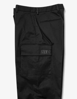 Valentino Clothing Black VLTN Tag Cargo Trousers