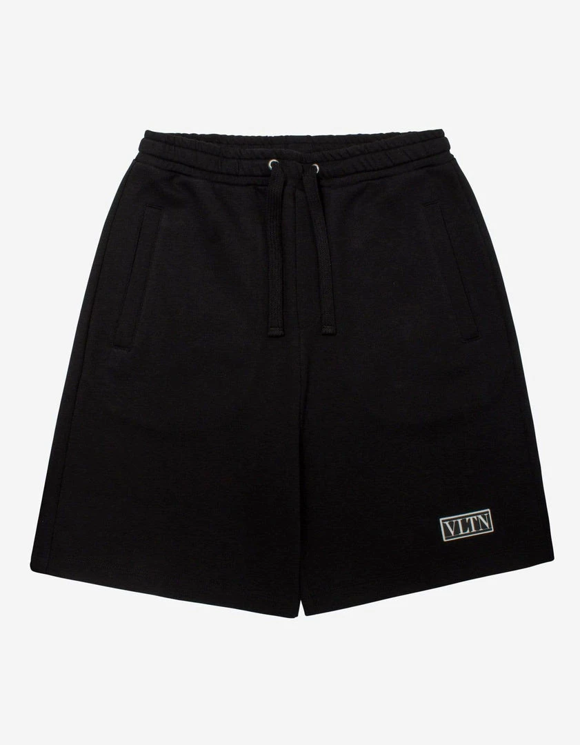 Discount ๐ Valentino Black VLTN Tag Sweat Shorts Clothing ๐ 3 Valentino Black VLTN Tag Sweat Shorts Clothing
